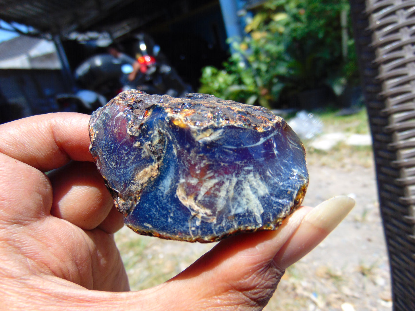 48 gram Rough Raw Indonesian Blue Amber for Healing AGRB74
