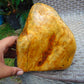 794 gram Polished 150x130x55mm Indonesia Yellow Fragrance Amber for Healing 25K17