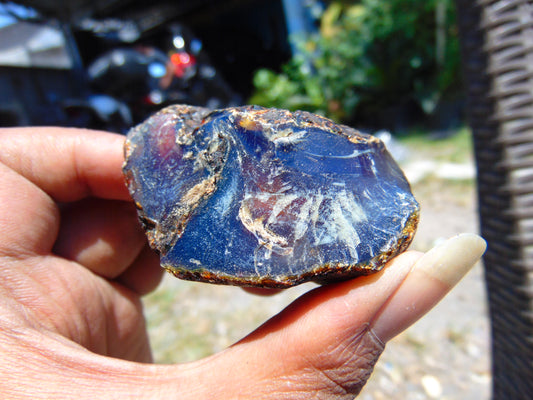 48 gram Rough Raw Indonesian Blue Amber for Healing AGRB74