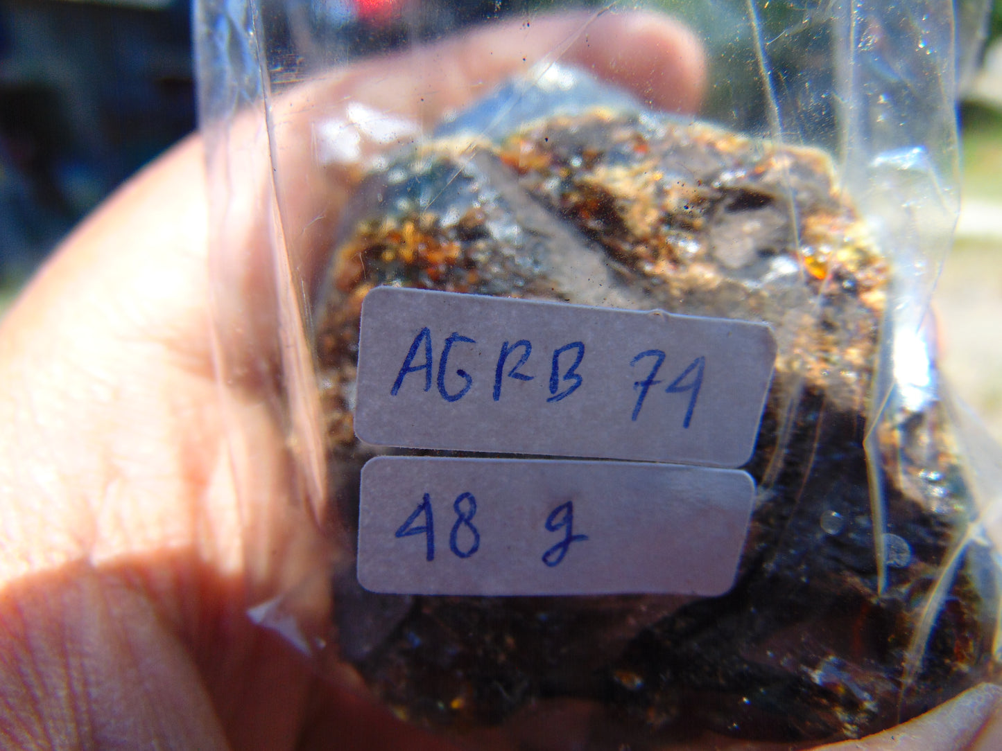 48 gram Rough Raw Indonesian Blue Amber for Healing AGRB74