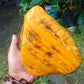 794 gram Polished 150x130x55mm Indonesia Yellow Fragrance Amber for Healing 25K17