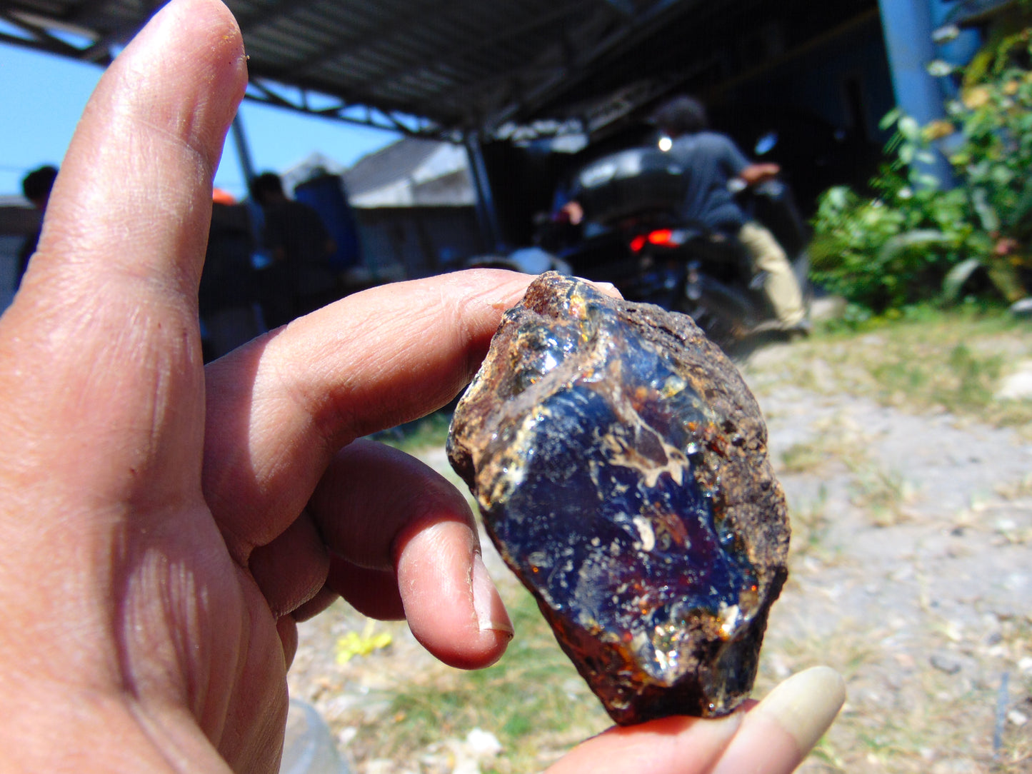 29 gram Rough Raw Indonesian Blue Amber for Healing AGRB70