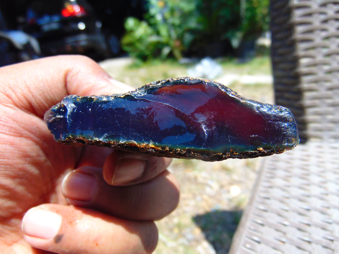 25 gram Rough Raw Indonesian Inclusion Blue Amber for Healing AGRB89