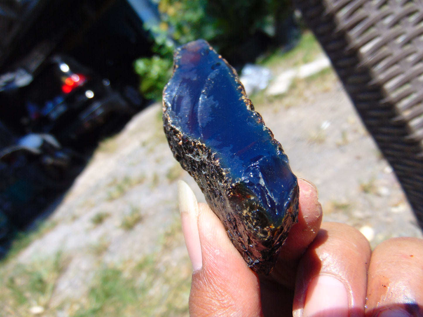 25 gram Rough Raw Indonesian Inclusion Blue Amber for Healing AGRB89