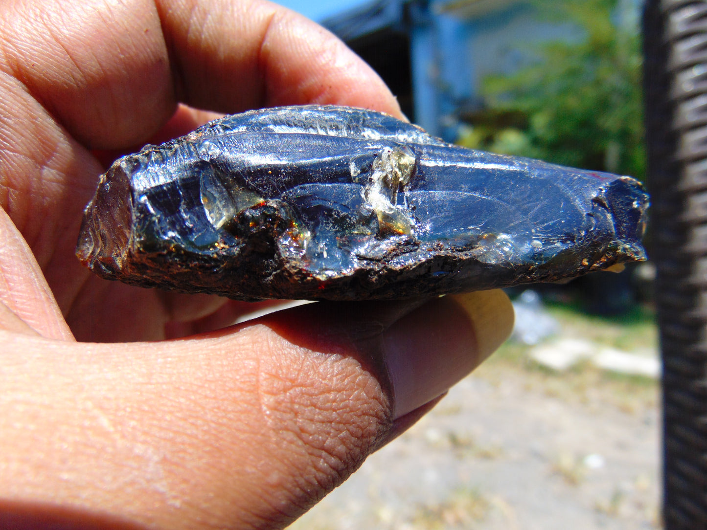 25 gram Rough Raw Indonesian Inclusion Blue Amber for Healing AGRB89
