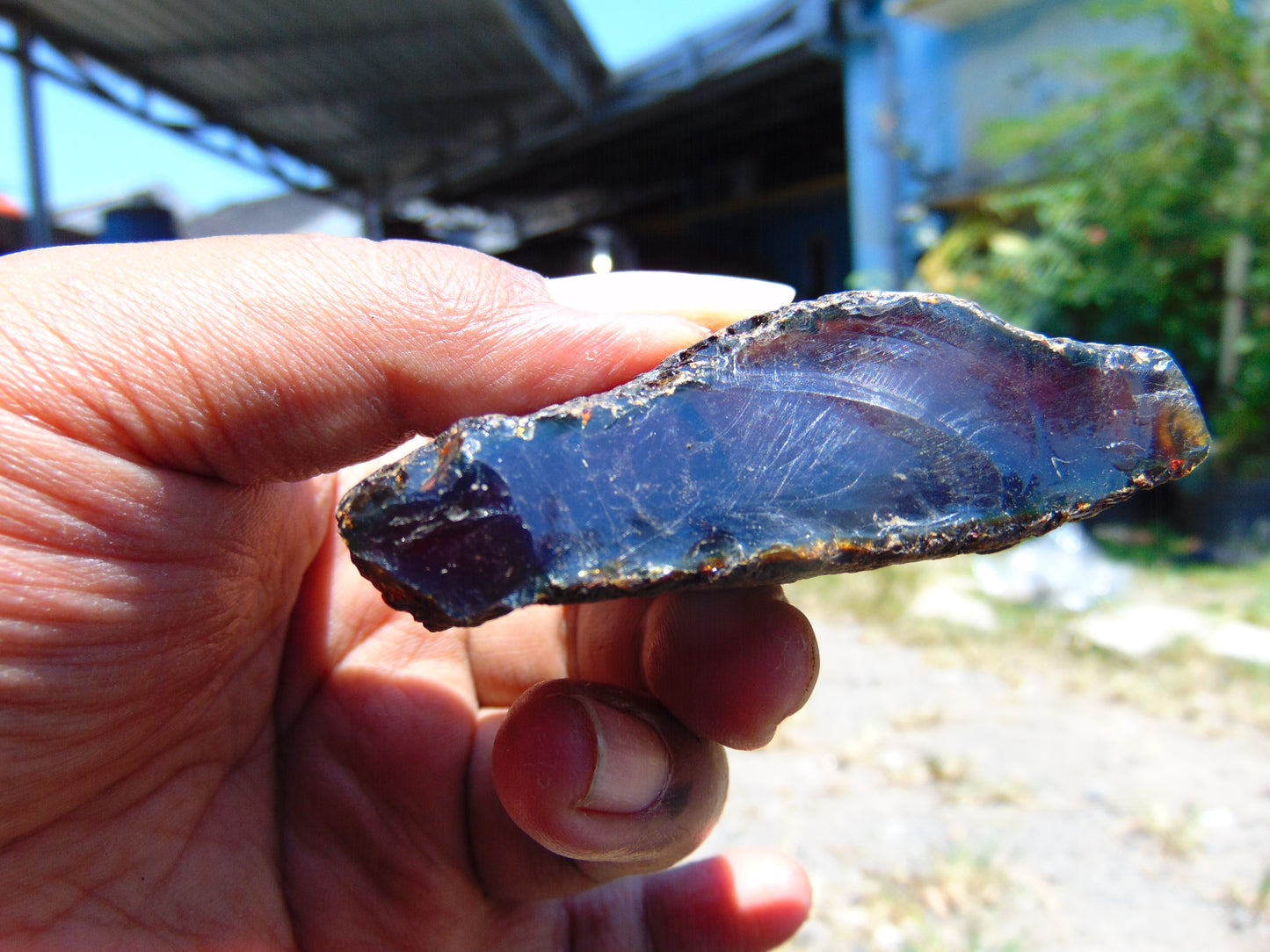 25 gram Rough Raw Indonesian Inclusion Blue Amber for Healing AGRB89
