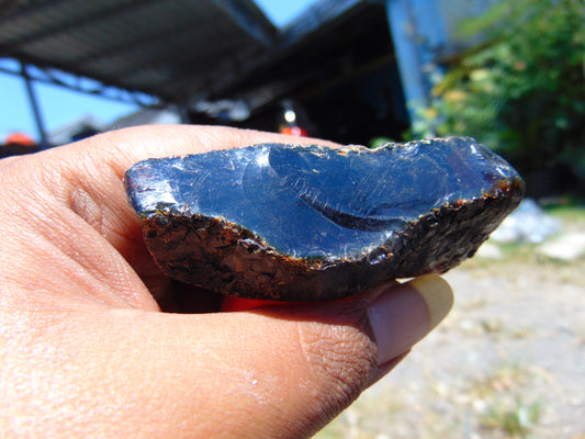 25 gram Rough Raw Indonesian Inclusion Blue Amber for Healing AGRB89