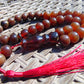 42 gr Tasbih Mesbah Rosary 33+2 Beads 12 mm Indonesian Red Amber for Healing 26TBA30