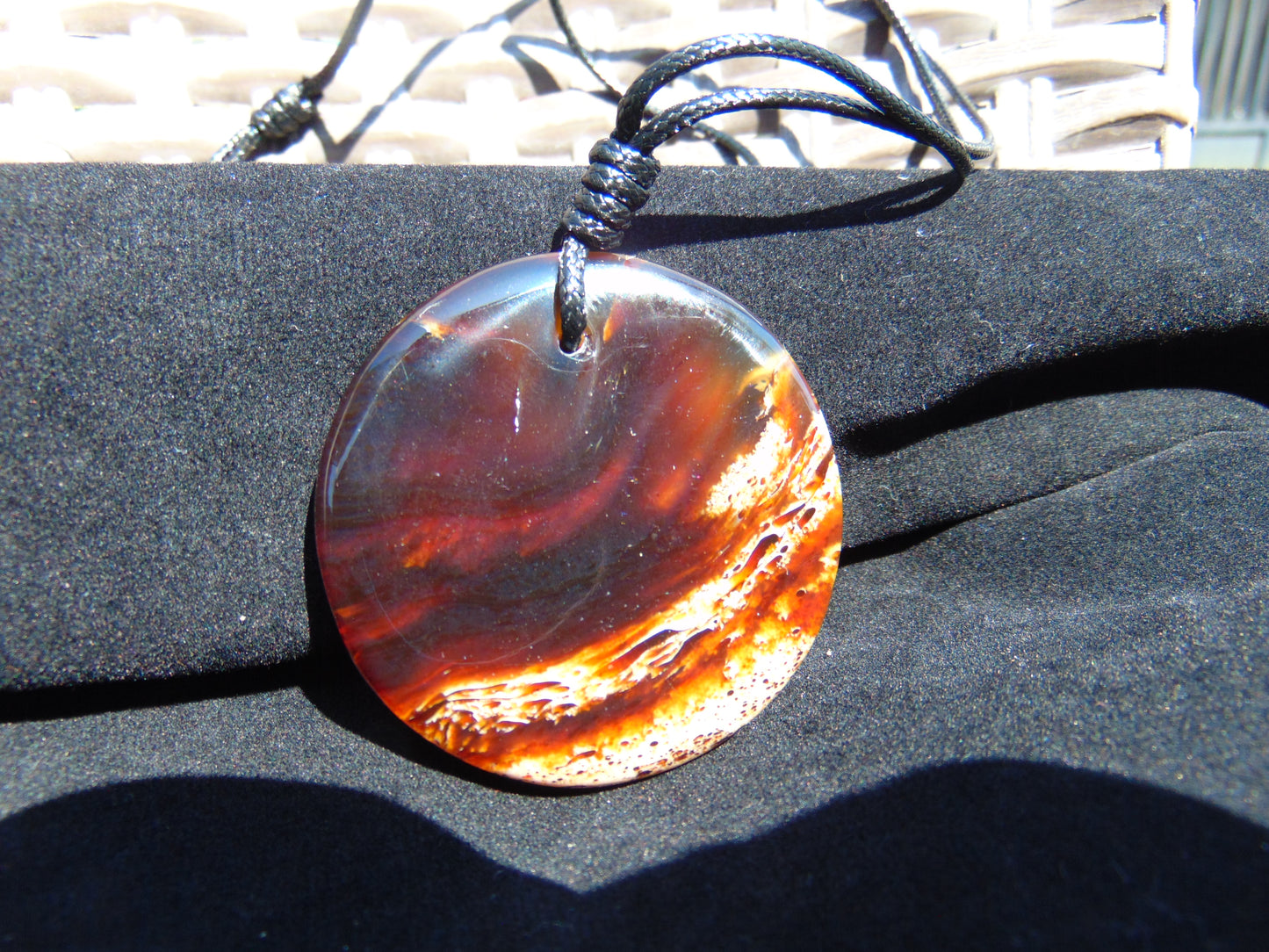 15 gram Chip Pendant Indonesian white Blue Amber for Healing 26A66