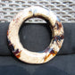 160 gr Big Bangle in hole 75 mm 23x21 mm Indonesian Sumatran White Amber for Healing EU21