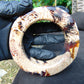 160 gr Big Bangle in hole 75 mm 23x21 mm Indonesian Sumatran White Amber for Healing EU21