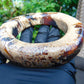 160 gr Big Bangle in hole 75 mm 23x21 mm Indonesian Sumatran White Amber for Healing EU21