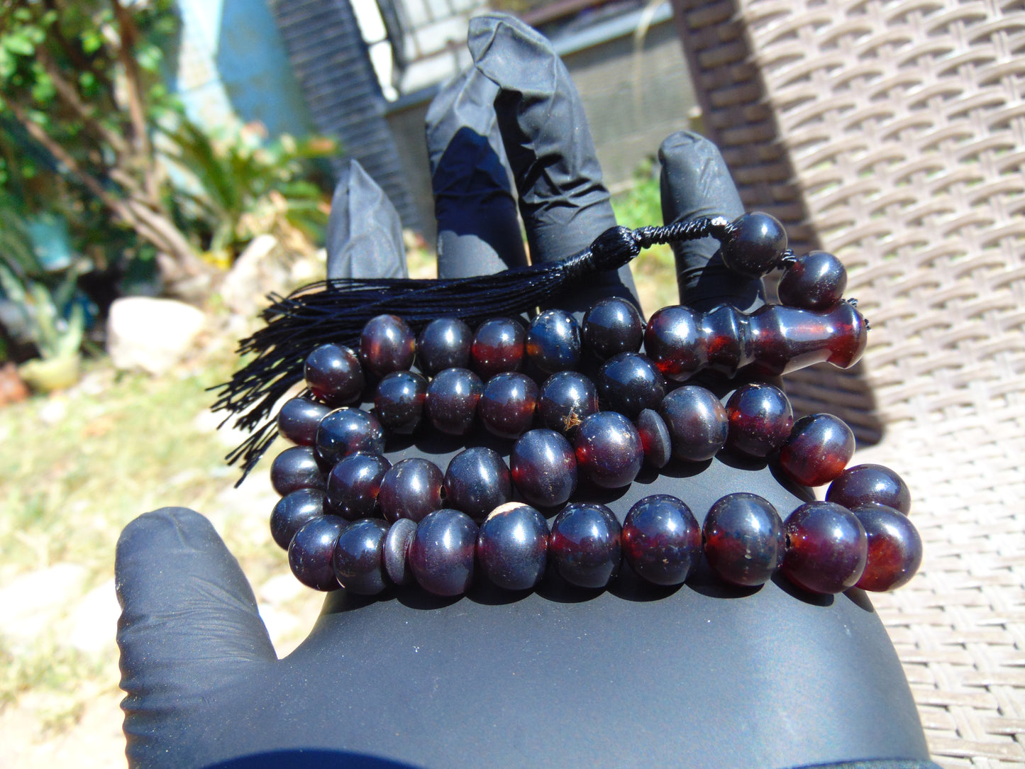 29 gr Tasbih Mesbah Rosary 33+2 Beads 10 mm Indonesian Cherry Red Amber for Healing 26TBA42