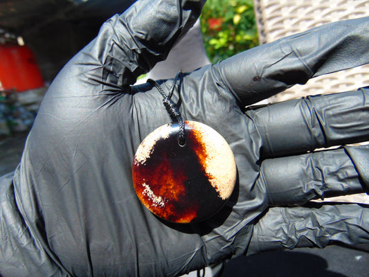 12 gram Chip Pendant Indonesian white Blue Amber for Healing 26A65