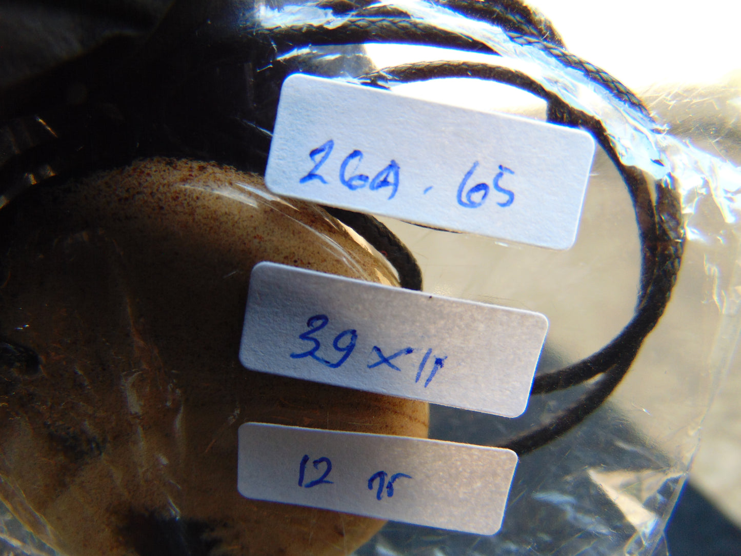 12 gram Chip Pendant Indonesian white Blue Amber for Healing 26A65