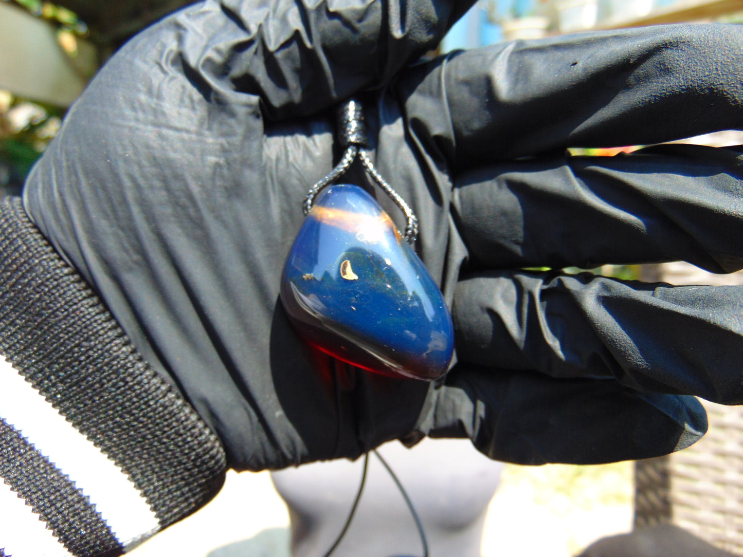 16 gram Pendant Indonesian Blue Red Amber for Healing PDY79