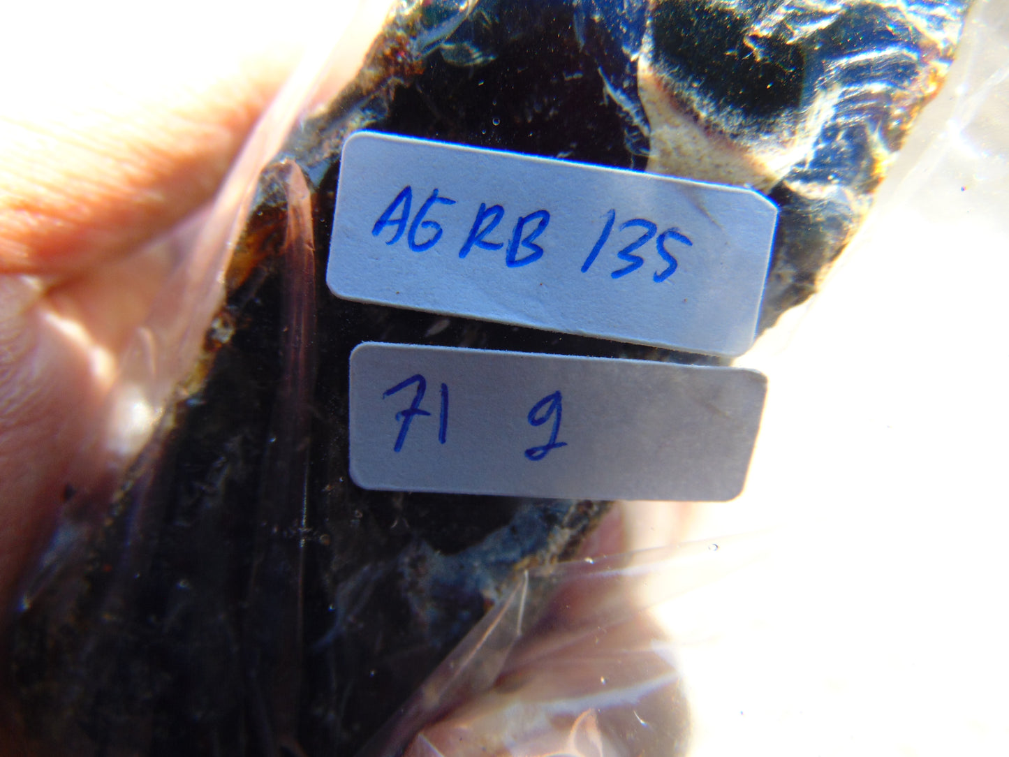 71 gram Rough Raw Indonesian Blue Amber for Healing AGRB135