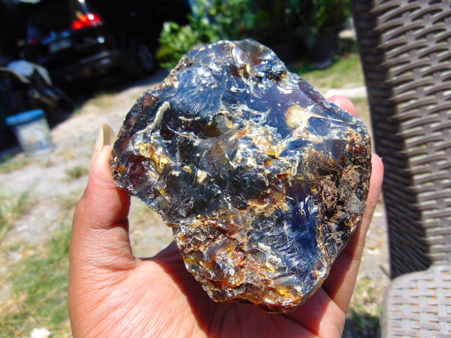 156 gram Rough Raw Indonesian Blue Amber for Healing AGRB123