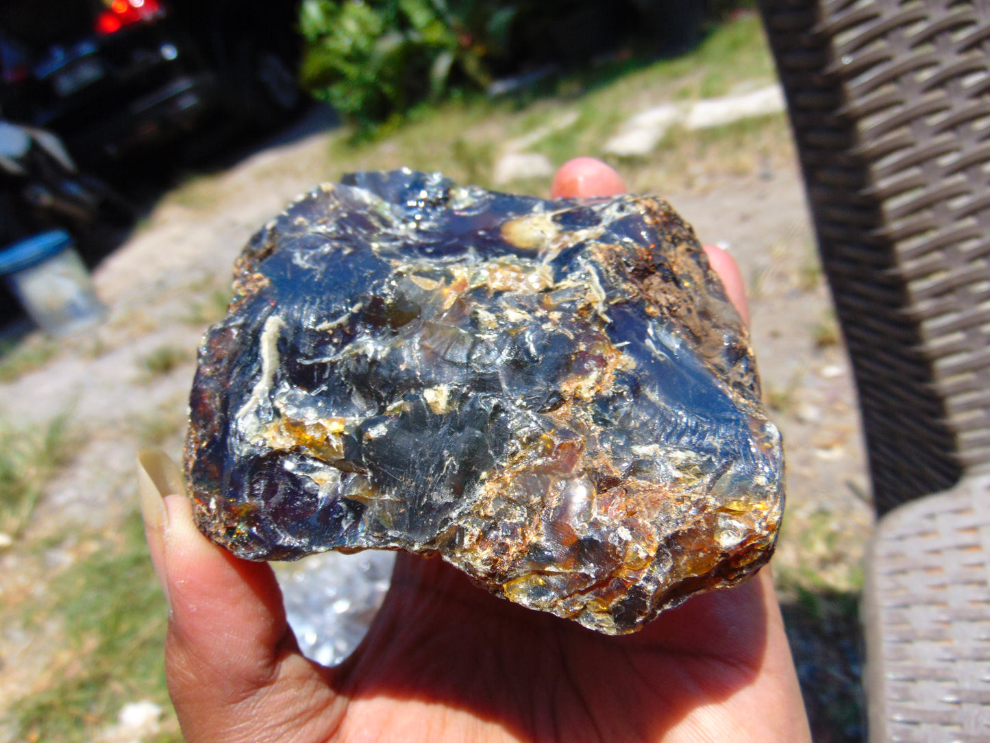 156 gram Rough Raw Indonesian Blue Amber for Healing AGRB123