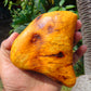 206 gram Polished 101x87x35mm Indonesia Yellow Fragrance Amber for Healing 25K24