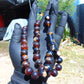 43 gr Tasbih Mesbah Rosary 33+2 Beads 12 mm Indonesian Red Amber for Healing 26TBA34