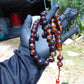 75 gr Tasbih Mesbah Rosary 33+2 Beads 15 mm Indonesian Blue Red Amber for Healing 26TBA31