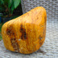 728 gram Polished 120x100x80mm Indonesia Yellow Fragrance Amber for Healing 25K26