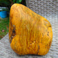 728 gram Polished 120x100x80mm Indonesia Yellow Fragrance Amber for Healing 25K26