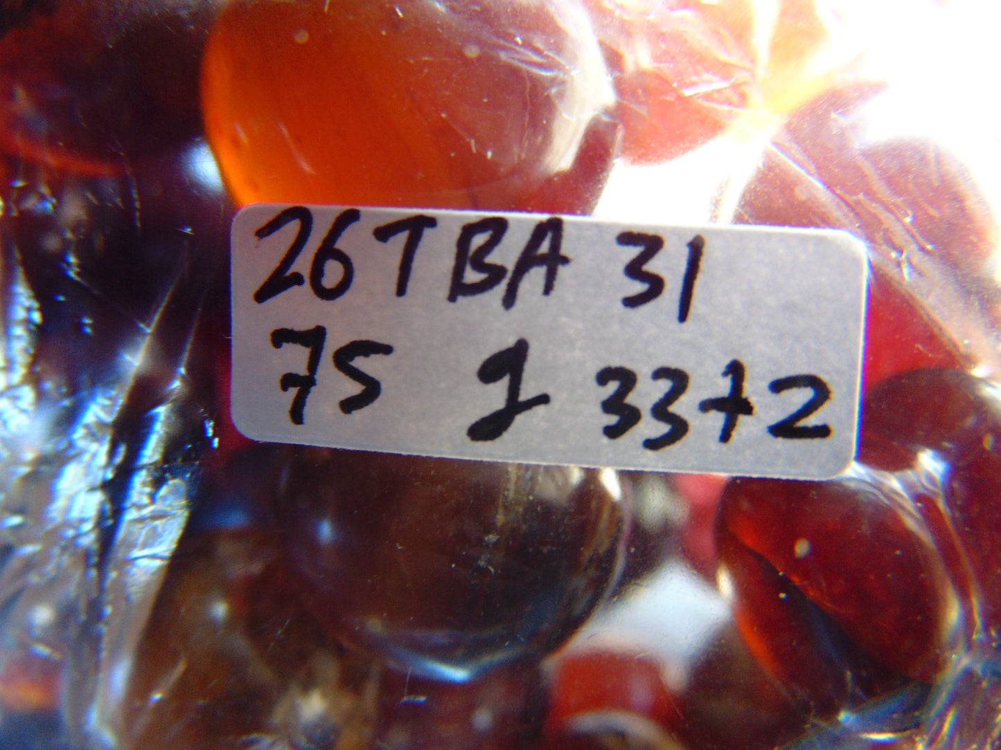 75 gr Tasbih Mesbah Rosary 33+2 Beads 15 mm Indonesian Blue Red Amber for Healing 26TBA31