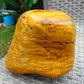 728 gram Polished 120x100x80mm Indonesia Yellow Fragrance Amber for Healing 25K26