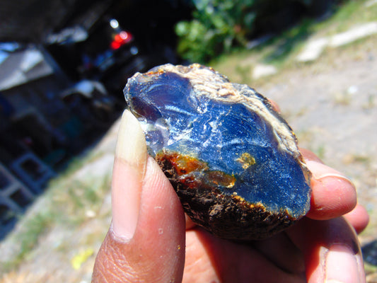 23 gram Rough Raw Indonesian Blue Amber for Healing AGRB154