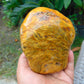 728 gram Polished 120x100x80mm Indonesia Yellow Fragrance Amber for Healing 25K26