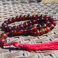 29 gr Tasbih Mesbah Rosary 33+2 Beads Indonesian Red Amber for Healing 26TBA41