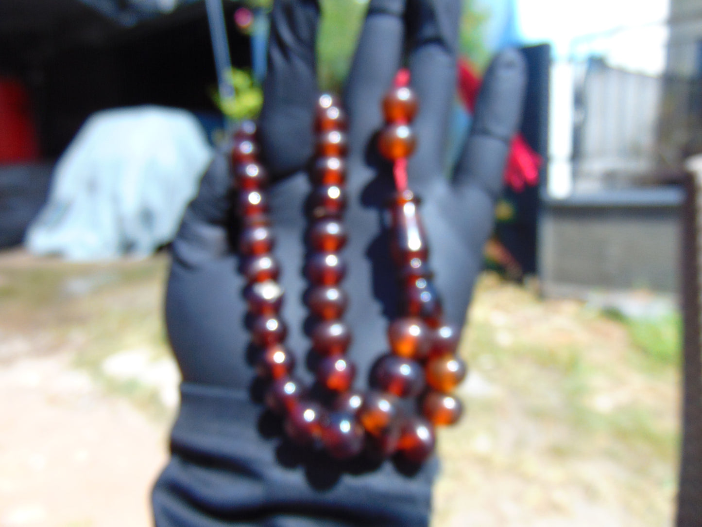 29 gr Tasbih Mesbah Rosary 33+2 Beads Indonesian Red Amber for Healing 26TBA41