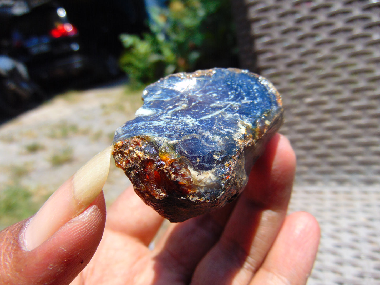 23 gram Rough Raw Indonesian Blue Amber for Healing AGRB154