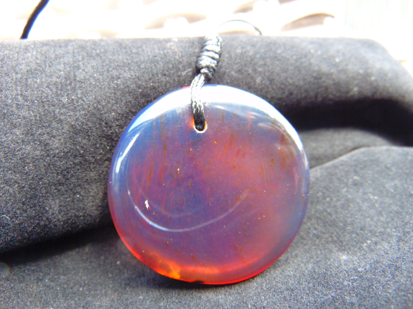 11 gram Chip Pendant Indonesian Blue Amber for Healing 26A75