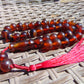 30 gr Tasbih Mesbah Rosary 33+2 Beads 10 mm Indonesian Red Amber for Healing 26TBA40