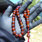 30 gr Tasbih Mesbah Rosary 33+2 Beads 10 mm Indonesian Red Amber for Healing 26TBA40