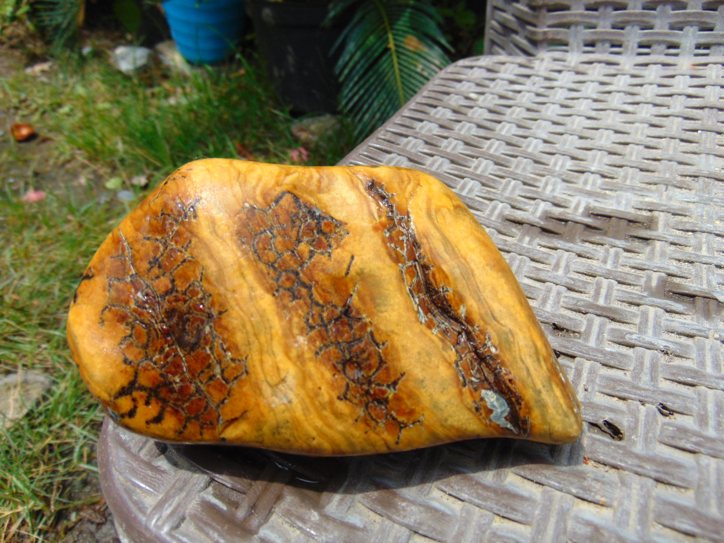 196 gram Polished 100x68x55mm Indonesia Yellow Fragrance Amber for Healing 25K28