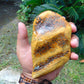 196 gram Polished 100x68x55mm Indonesia Yellow Fragrance Amber for Healing 25K28