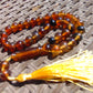 31 gr Tasbih Mesbah Rosary 33+2 Beads 10 mm Indonesian Crystal Amber for Healing 26TBA37