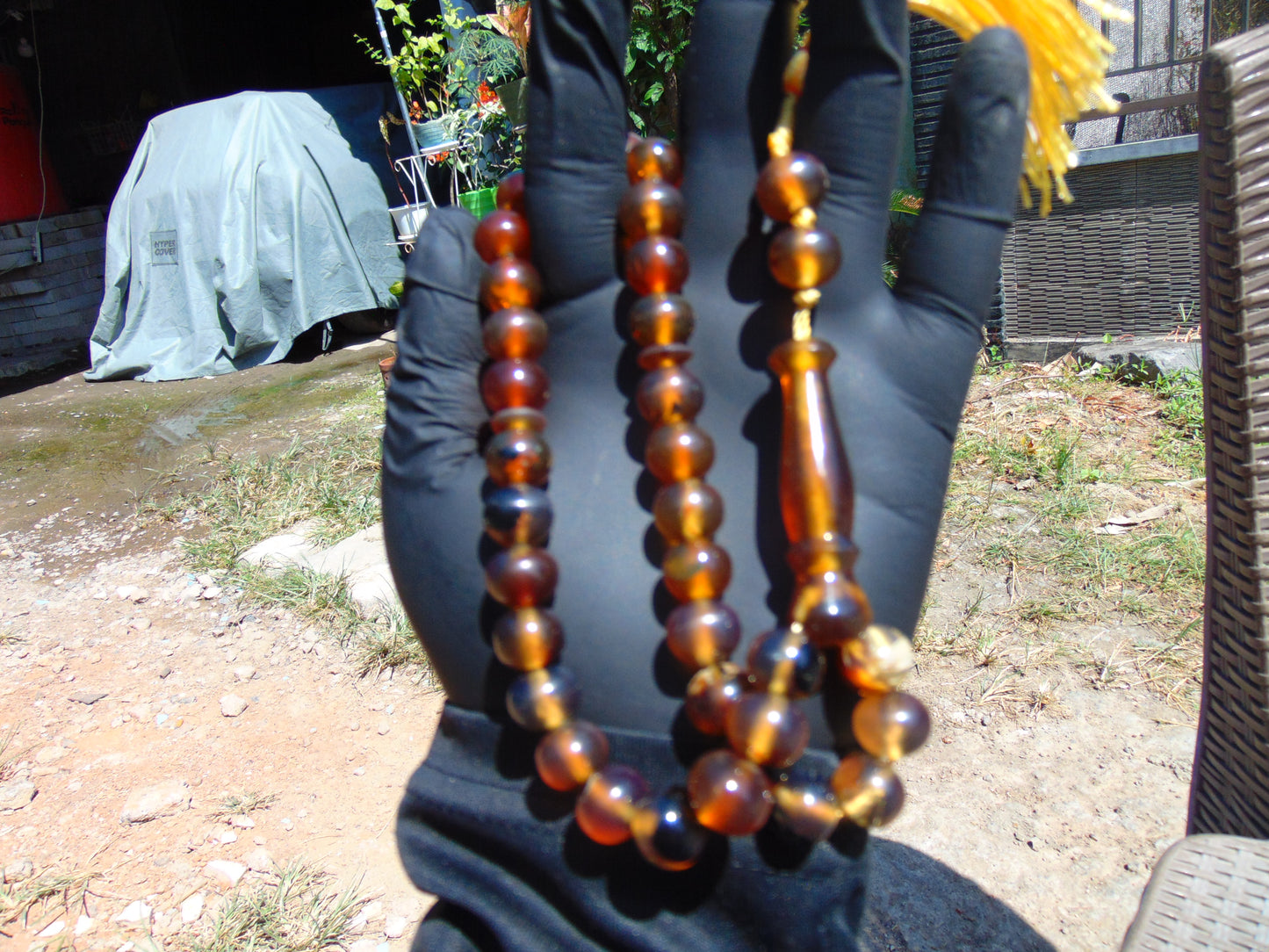 31 gr Tasbih Mesbah Rosary 33+2 Beads 10 mm Indonesian Crystal Amber for Healing 26TBA37