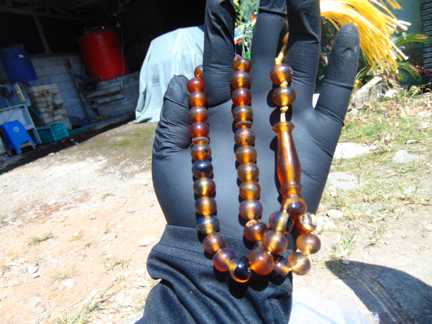 31 gr Tasbih Mesbah Rosary 33+2 Beads 10 mm Indonesian Crystal Amber for Healing 26TBA37