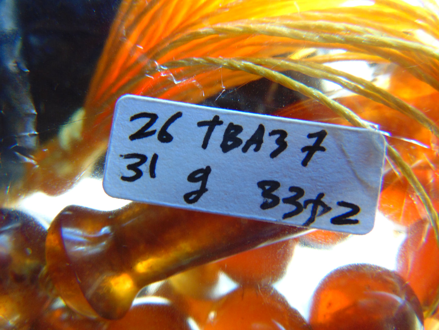 31 gr Tasbih Mesbah Rosary 33+2 Beads 10 mm Indonesian Crystal Amber for Healing 26TBA37