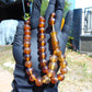 43 gr Tasbih Mesbah Rosary 33+2 Beads 12 mm Indonesian Crystal Amber for Healing 26TBA23