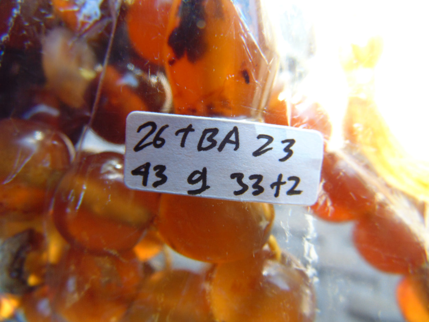 43 gr Tasbih Mesbah Rosary 33+2 Beads 12 mm Indonesian Crystal Amber for Healing 26TBA23