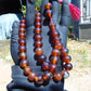 42 gr Tasbih Mesbah Rosary 33+2 Beads 12 mm Indonesian Red Amber for Healing 26TBA22