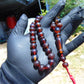 30 gr Tasbih Mesbah Rosary 33+2 Beads 10 mm Indonesian Red Amber for Healing 26TBA46