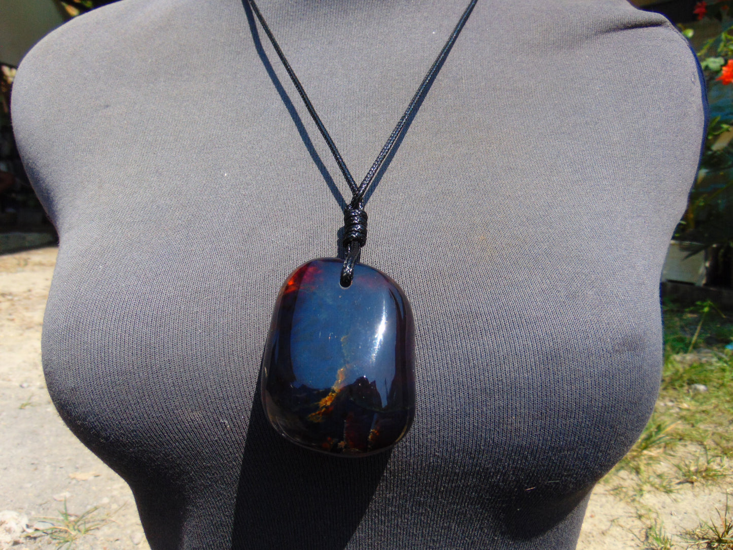 38 gr Big Pendant Indonesian Blue Amber for Healing PFN140