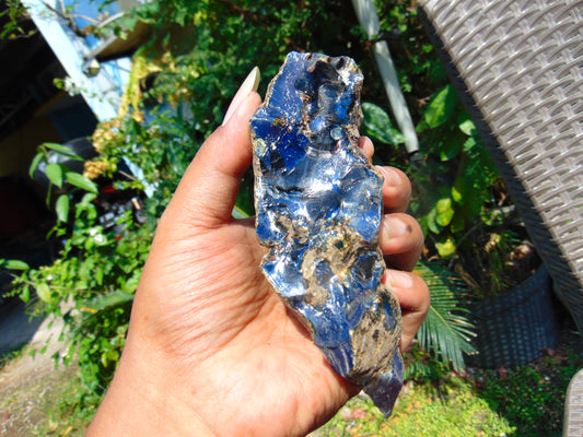 118 gram Rough Raw Indonesian Inclusion Blue Amber for Healing AGRB35